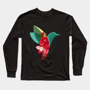 Abstract flower bird Long Sleeve T-Shirt